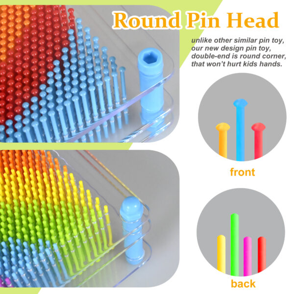 Rainbow Large 3D Pin Art Board Sensory Toys - Image 3