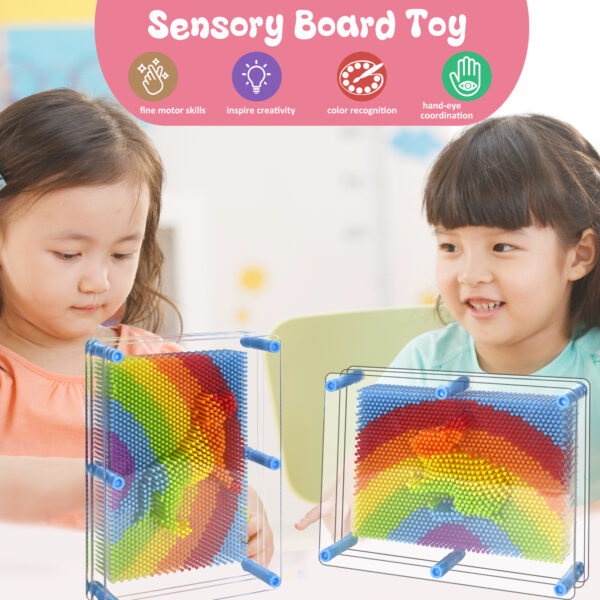 Rainbow Large 3D Pin Art Board Sensory Toys - Image 4